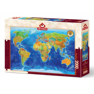 Puzzle Art-Puzzle-5496 World Geo-Political Map