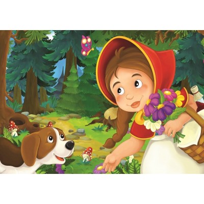 Art-Puzzle-5550 2 Puzzles - Red Riding Hood Girl