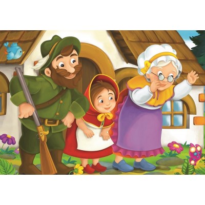 Art-Puzzle-5550 2 Puzzles - Red Riding Hood Girl