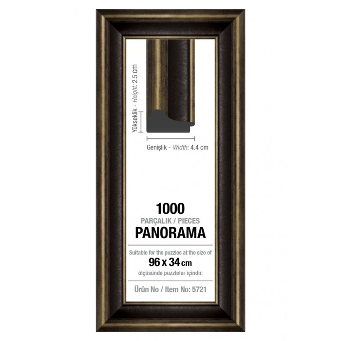 Art-Puzzle-5721 1000 Piece Panoramic Puzzle Frame - Black - 4.3 cm