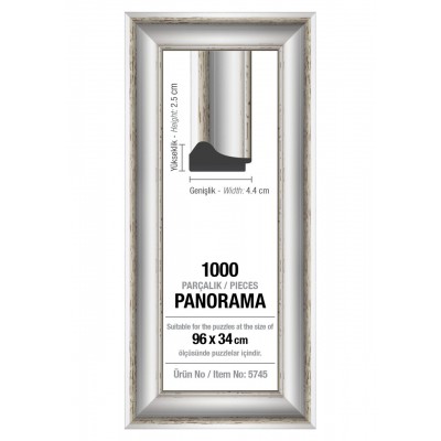 Art-Puzzle-5745 1000 Piece Panoramic Puzzle Frame - White - 4.3 cm