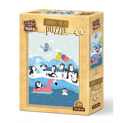Art-Puzzle-5875 Wooden Puzzle - Cute Penguins