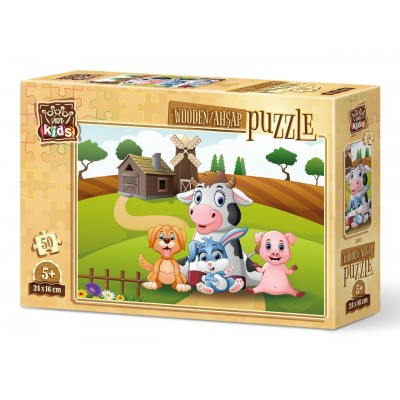 Art-Puzzle-5888 Wooden Puzzle - Farm Pose
