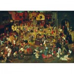 Puzzle  Art-by-Bluebird-F-60314 Pieter Bruegel the Elder - The Fight Between Carnival and Lent, 1559