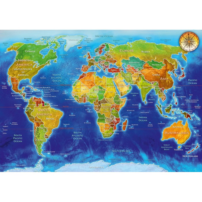 Ravensburger NEU Puzzle 200XXL Weltkarte World Map 
