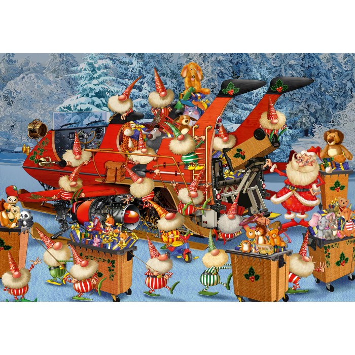 Clementoni 39577 Panorama Puzzle Christmas Santa 1000 Teile 