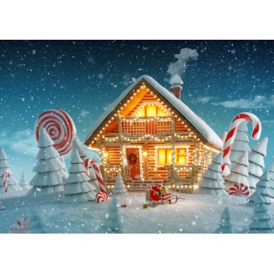 Puzzle Bluebird-Puzzle-F-90130 Christmas Cottage