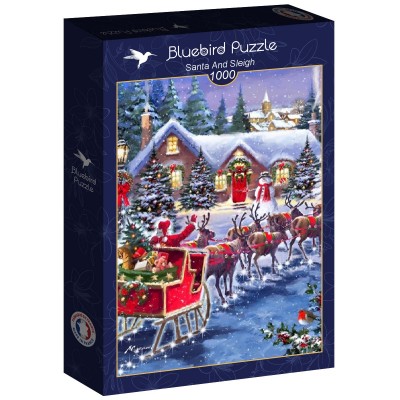 Puzzle Bluebird-Puzzle-F-90150 Santa And Sleigh