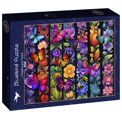 Puzzle Bluebird-Puzzle-F-90595 Flowers and Flyers