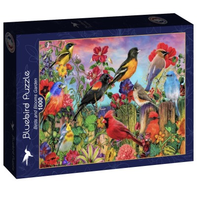 Puzzle Bluebird-Puzzle-F-90693 Birds and Blooms Garden