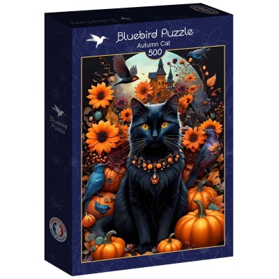 Puzzle Bluebird-Puzzle-F-90827 Autumn Cat