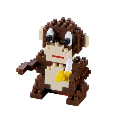 Brixies-58097 3D Nano Puzzle - Monkey