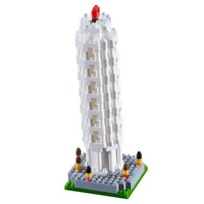 Brixies-58209 Nano 3D Puzzle - Leaning Tower of Pisa (Level 3)