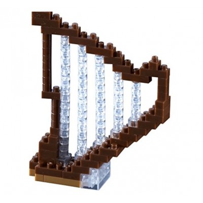 Brixies-58670 Nano 3D Puzzle - Harp (Level 1)