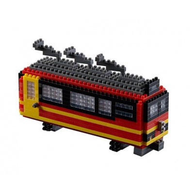 Brixies-58719 Nano 3D Puzzle - Swiss Train (Level 3)