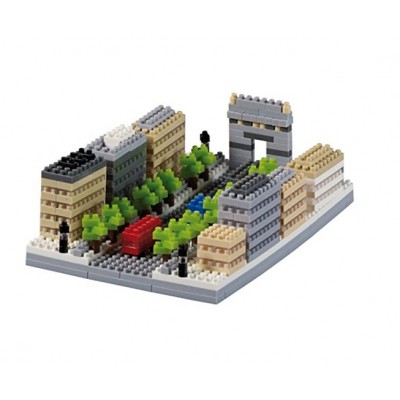 Brixies-58735 Nano 3D Puzzle - Avenue Des Champs-Elysées (Level 3)