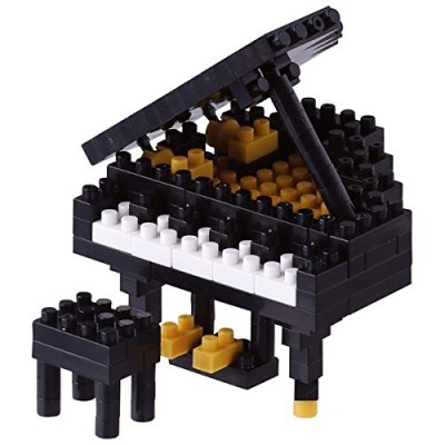 Brixies-58774 Nano 3D Puzzle - Piano (Level 3)