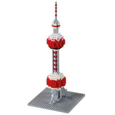 Brixies-58781 Nano 3D Puzzle - Pearl of Orient Tower (Level 3)