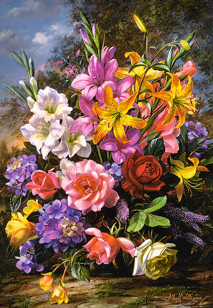 A Vase of Flowers 1000 piece jigsaw puzzle