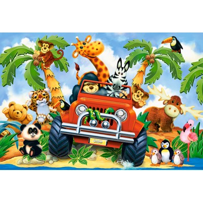 Puzzle Castorland-040131 XXL Pieces - Softies on Safari