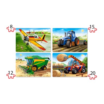 Puzzle Castorland-041039 XXL Pieces - Agricultural Machines