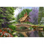 Chalet near the river 1000 piece jigsaw puzzle