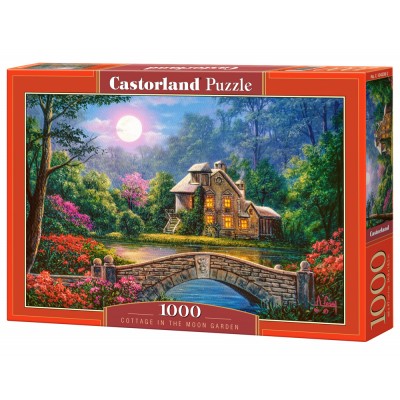 Puzzle Castorland-104208 Cottage in The Moon Garden