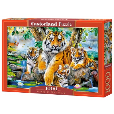 Puzzle Castorland-104413 Tigers by the Stream