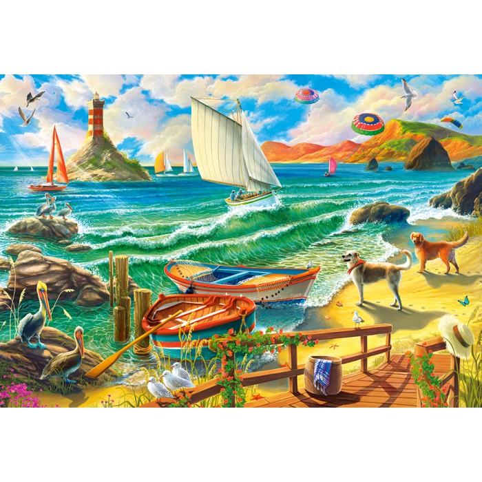 Puzzle  Castorland-104895 Weekend by the Seaside