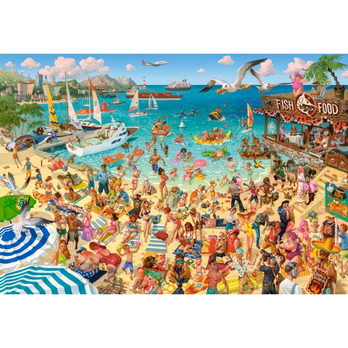 Puzzle  Castorland-105151 Art Collection - Fun by the Sea