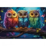 Puzzle  Castorland-105175 Three Little Owls