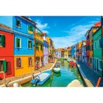 Puzzle  Castorland-105250 Burano Colors, Italy