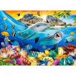 Puzzle  Castorland-111169 Dolphins in the Tropics