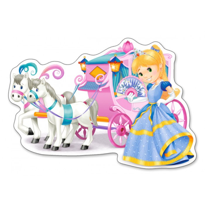 Puzzle  Castorland-120017 XXL Pieces - Princess Carriage