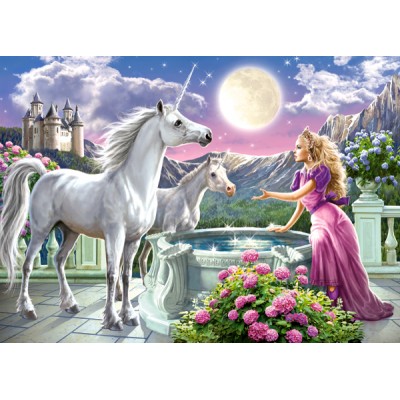 Puzzle Castorland-13098 Princess and her Unicorns