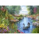  Castorland-151042 Jigsaw Puzzle - 1500 Pieces - Andres Orpinas : Black Swans