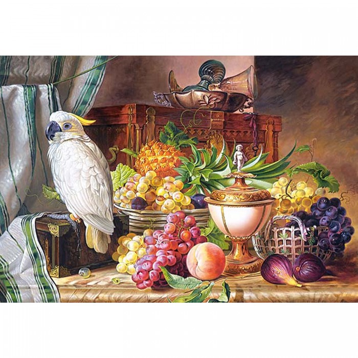 Jigsaw Puzzle - 3000 Pieces - Josef Schuster : Still Life With Fruit and a Cockatoo