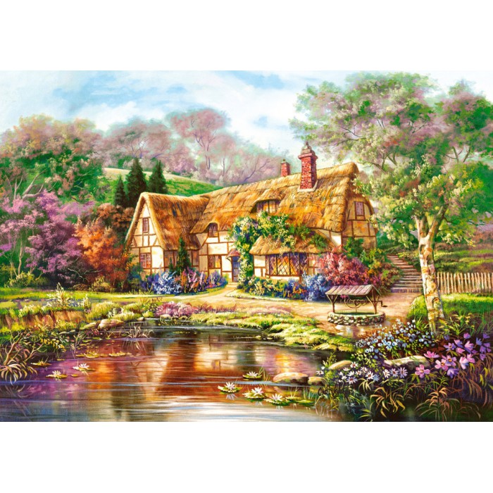 Puzzle  Castorland-300365 Twilight at Woodgreen Pond