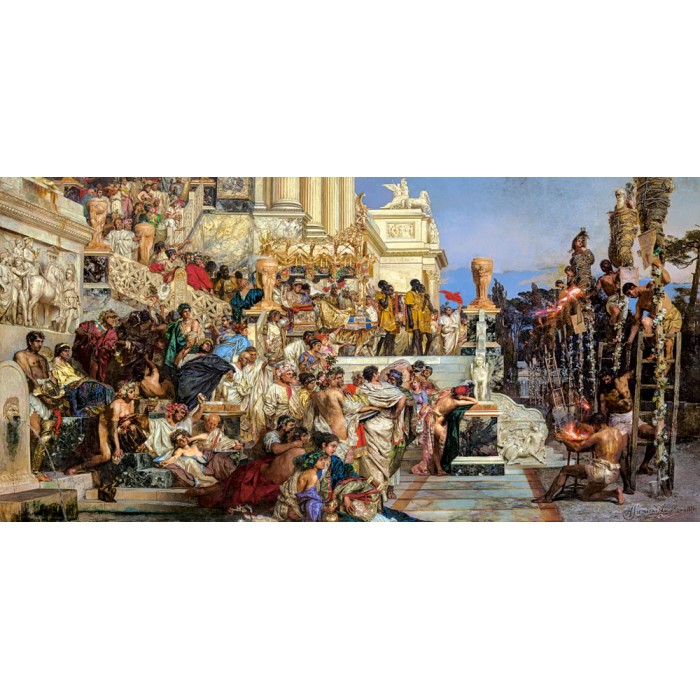 Puzzle  Castorland-400423 Art Collection - Nero's Torches, Henryk Siemiradzki