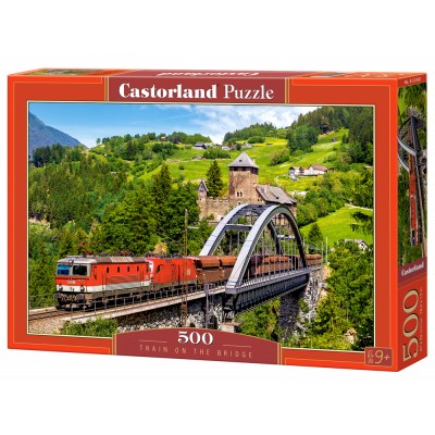 Puzzle Castorland-52462 Train on the Bridge