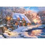 Puzzle  Castorland-53278 Winter Cottage