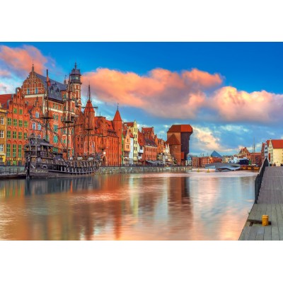 Puzzle Castorland-53933 Colors of Gdansk