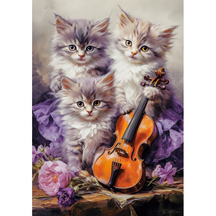 Puzzle Castorland-53988 Musical Kittens