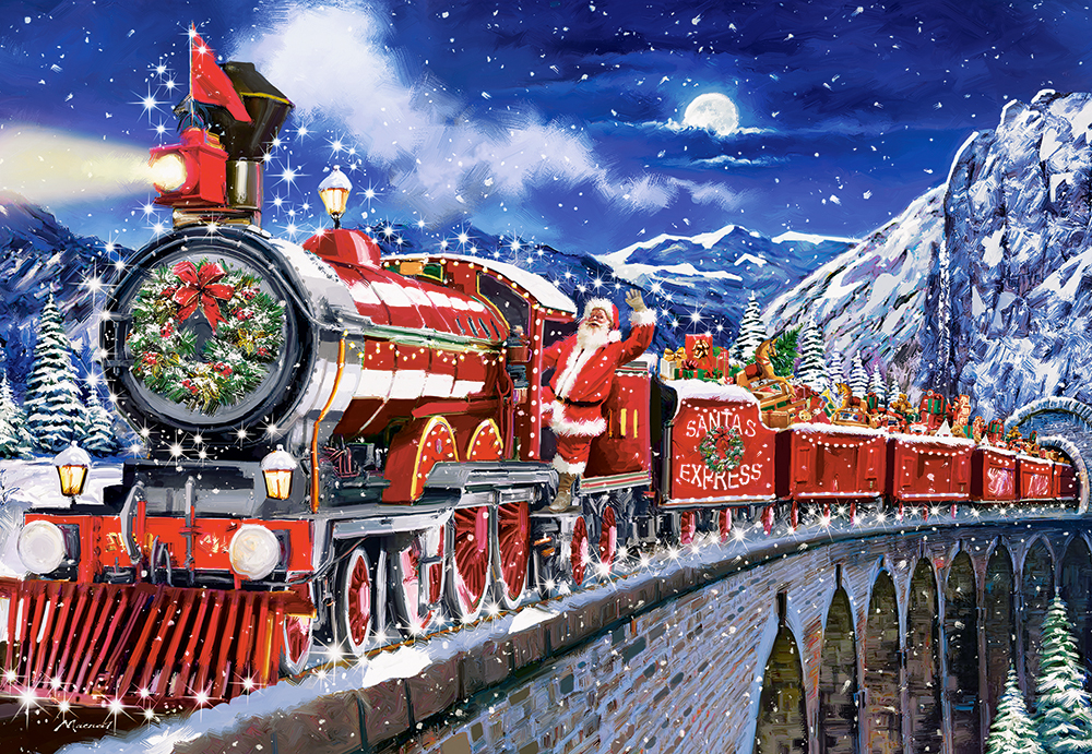 Puzzle Santa's Coming Soon to Town Castorland-104833 1000 pieces Jigsaw ...