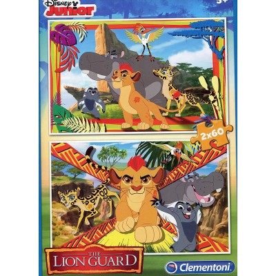 Clementoni-07126 2 Jigsaw Puzzles - The Lion Guard