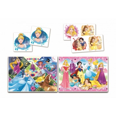 Puzzle Clementoni-20208 Superkit Disney Princess - 2x30 Pieces + Memo + Domino