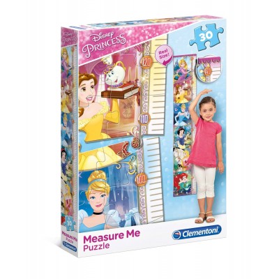 Clementoni-20320 Puzzle Measure Me - Disney Princess