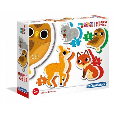 Clementoni-20814 My First Puzzle - Forest Animals (4 Puzzles)