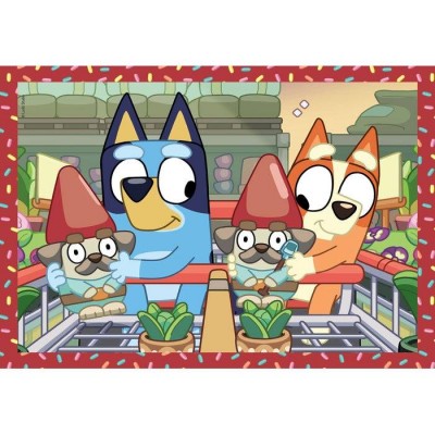 Clementoni-21530 Puzzle 4 in 1 - Bluey