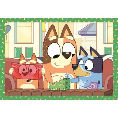 Clementoni-21530 Puzzle 4 in 1 - Bluey